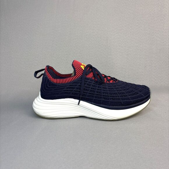 Womens Sz 7 APL Sneakers Shoes Techloom Zipline Navy Red Ribbed Running Athletic - Picture 9 of 16